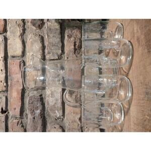 Vintage Etched Pitcher and 6 glasses